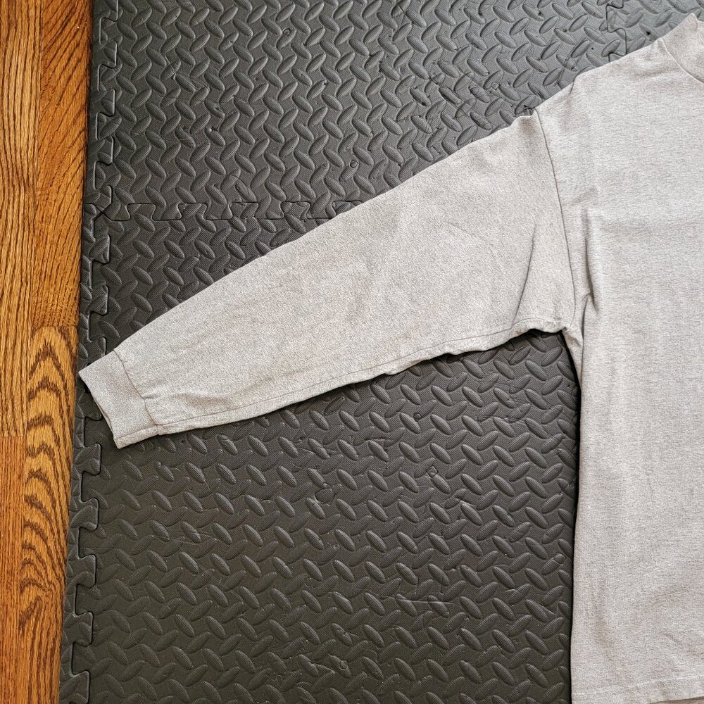 Nike Vintage 90s Y2K Era Mock Neck Long Sleeve T Shirt, Gray, Made in USA, Med - Picture 3 of 13